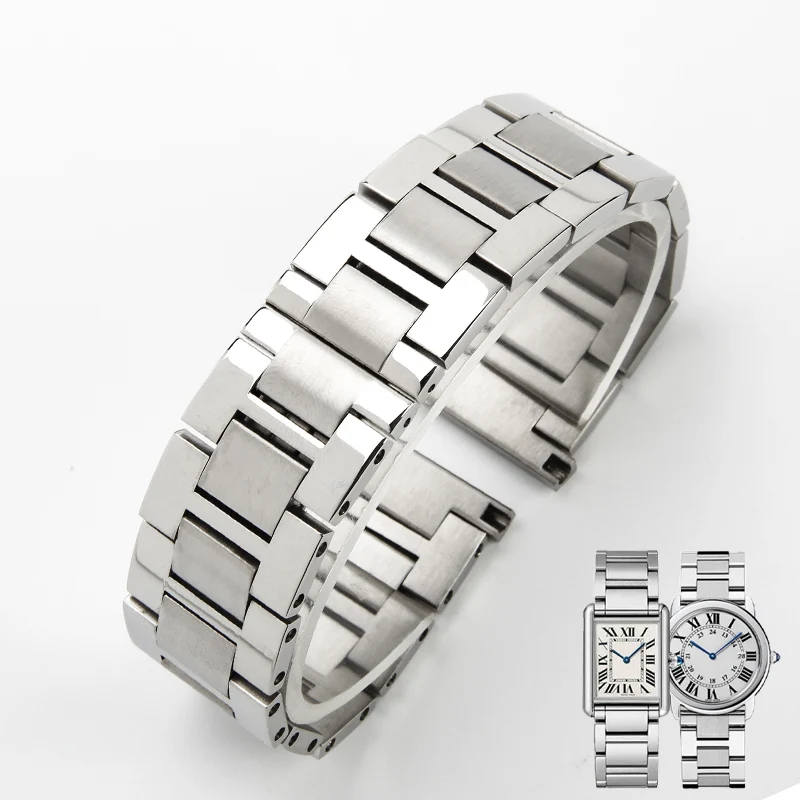 Men'S Accessories London - 남성용 스테인리스 스틸 시계 스트랩, Cartier
