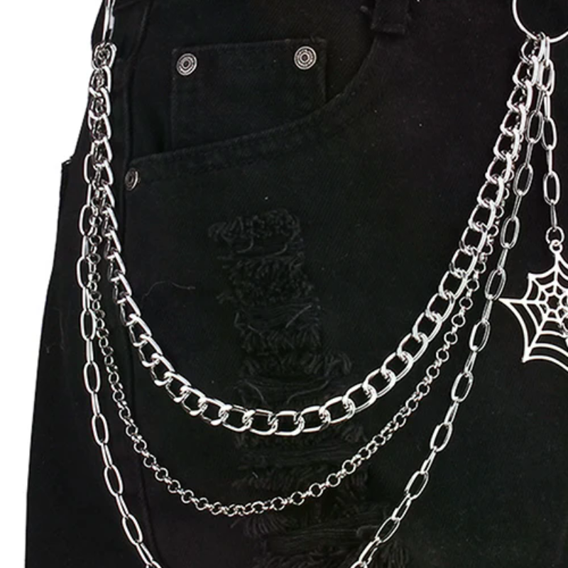 Men Accessories Chain - 패션 펑크 메탈 팬츠 체인 힙합