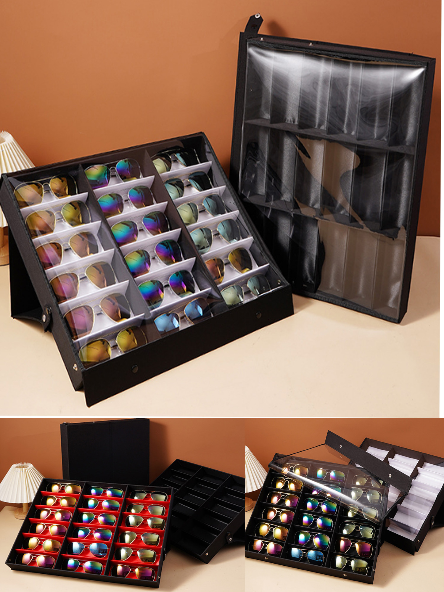 Men'S Accessories Organizer Tray - 18칸/그리드 안경 보관함 선글라스 디스플레이 정리