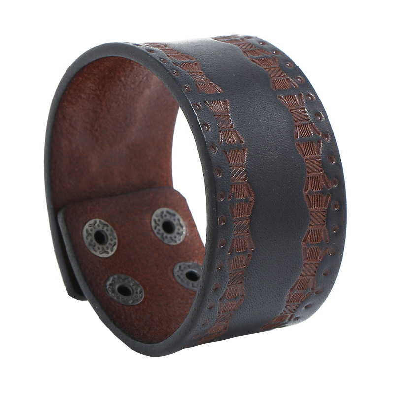 Men Accessories Pk - 남성용 펑크 빈티지 팔찌 - 심플한