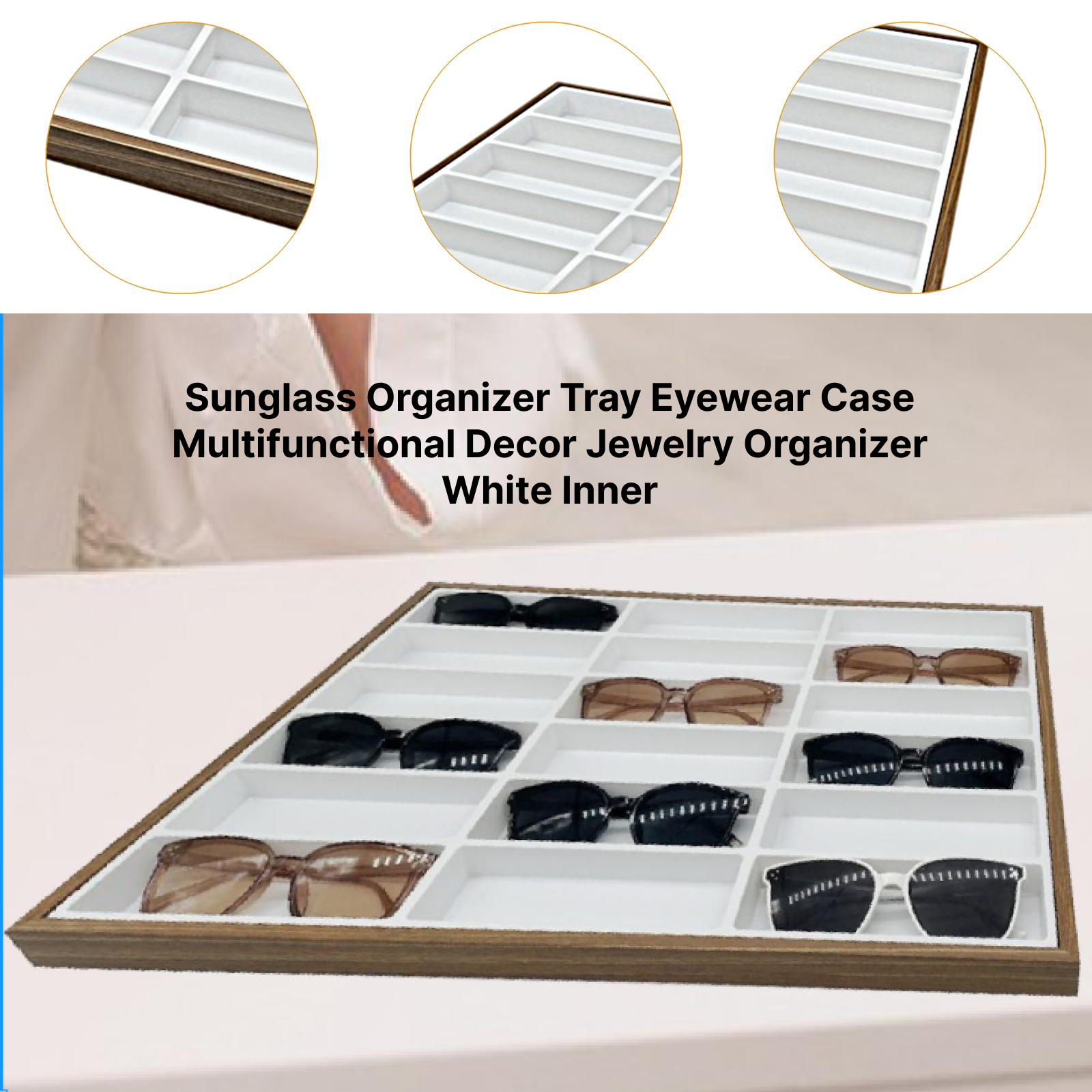 Men'S Accessories Organizer Tray - 선글라스 정리함 트레이 18칸 안경 진열