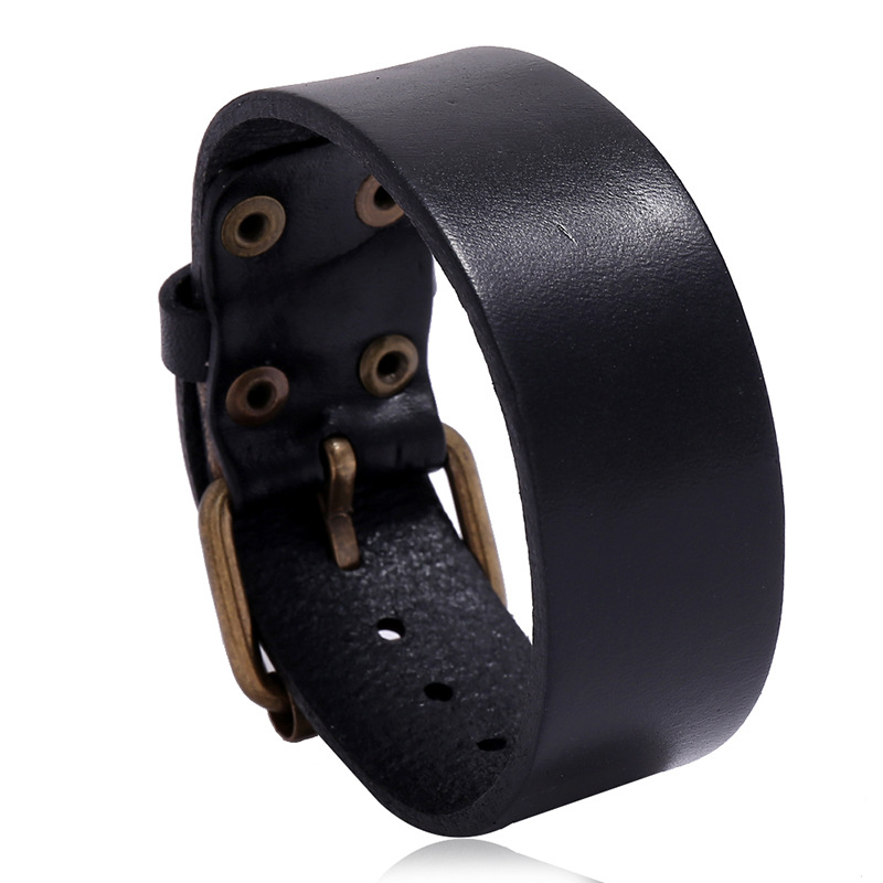 Men Accessories Pk - 미니멀리스트 빈티지 남성용 천연 가죽 롱