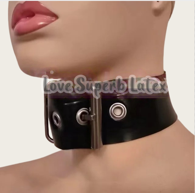 Men Accessories Chain - 0.4mm 섹시 라텍스 넥 초커 고무