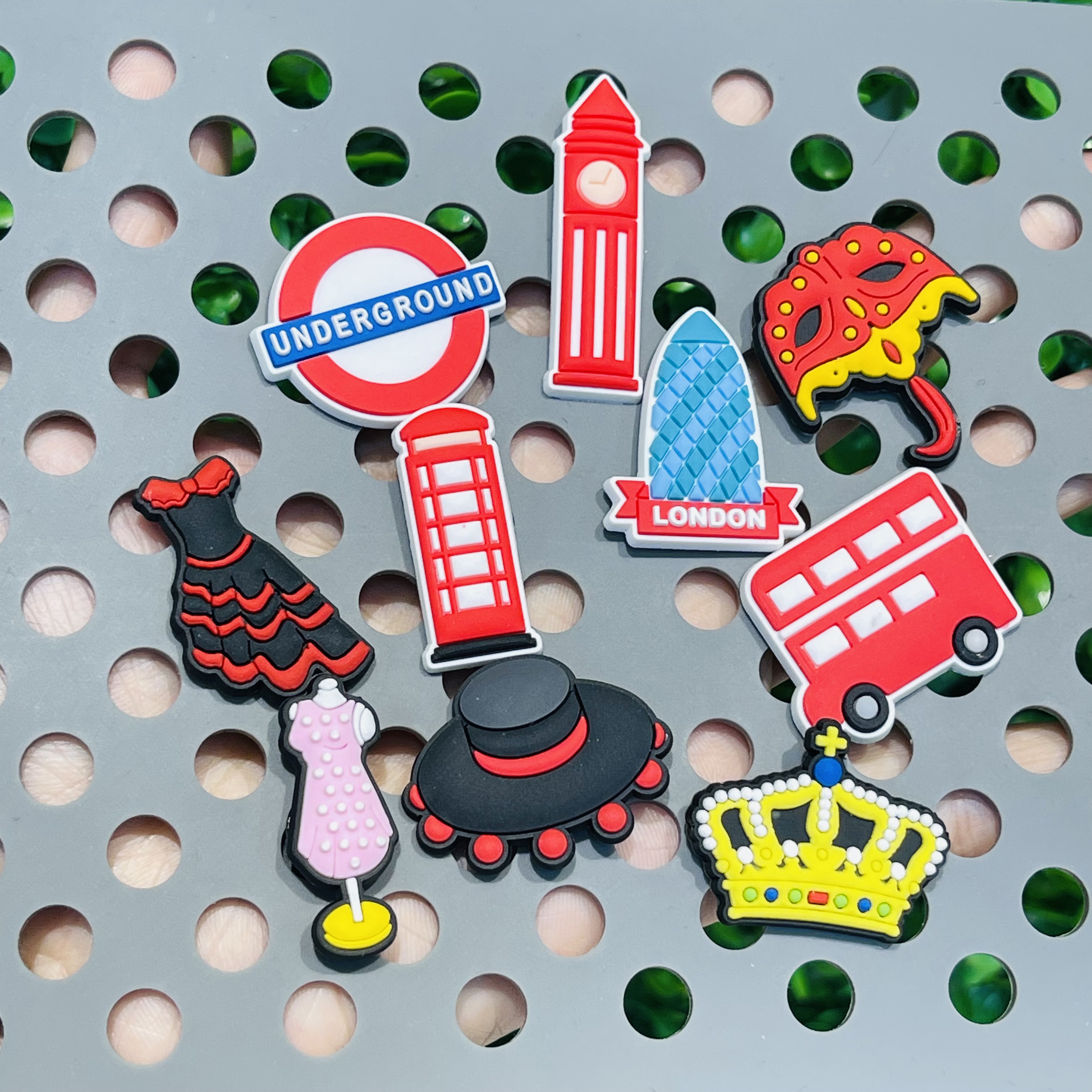 1-10pcs 런던 더블 데커 버스 신발 버튼 참 가드 - Men'S Accessories London 리뷰 및 가격