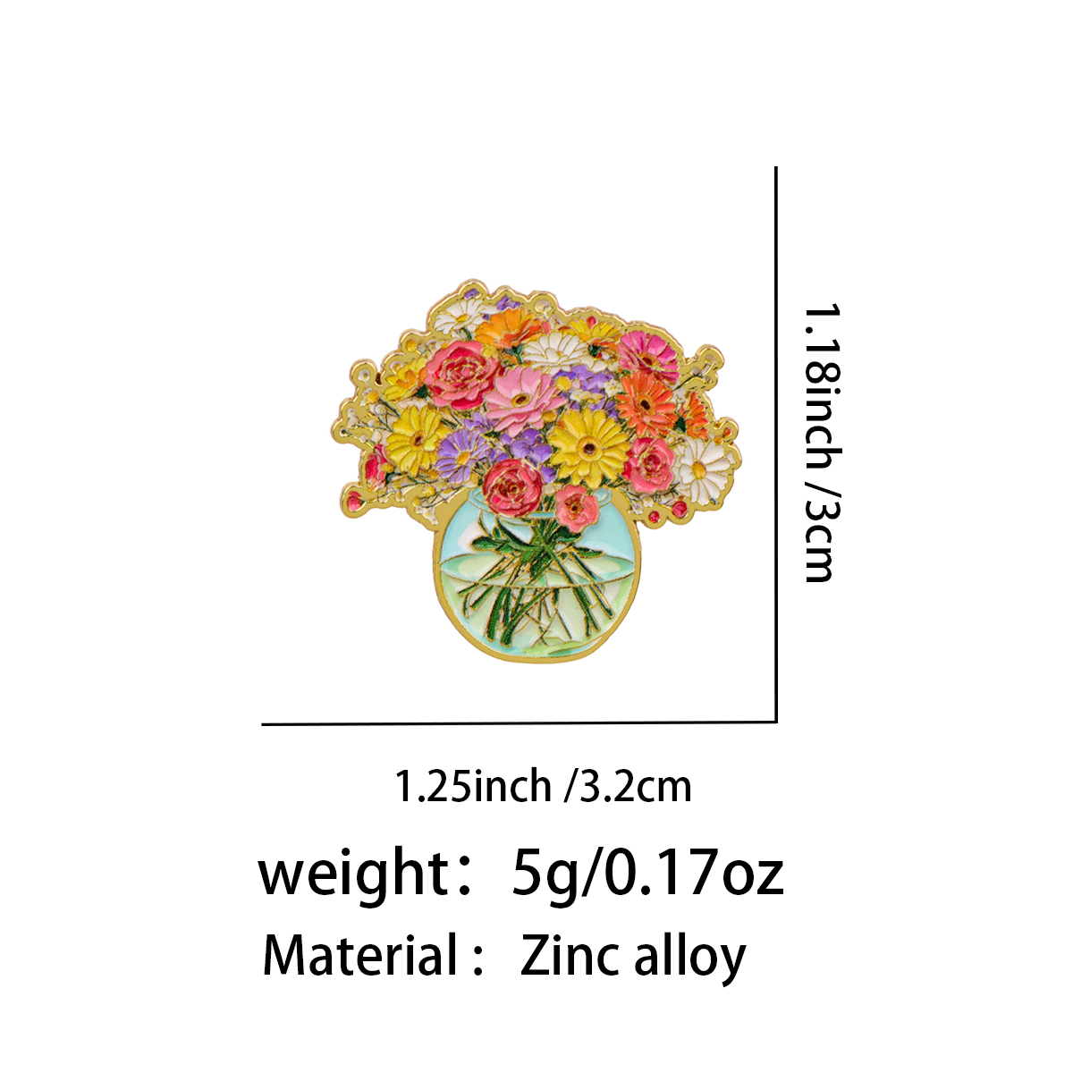 귀여운 꽃다발 소녀 에나멜 핀 배낭용 라펠 핀 남녀 의 - Men Accessories Bouquet 리뷰 및 가격