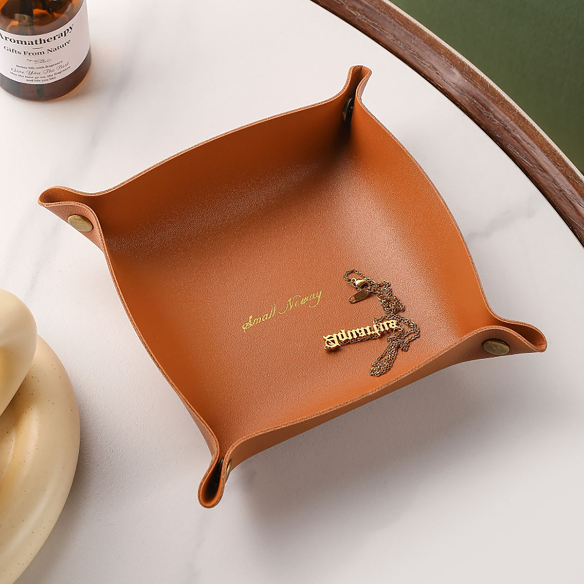 북유럽 스타일 가죽 스토리지 트레이 데스크탑 주최자 키 - Men'S Accessories Drawer Organizer 리뷰 및 가격