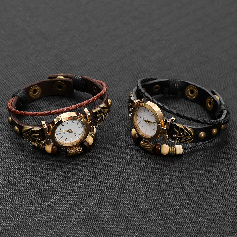 빈티지 가죽 쿼츠 시계 힙합 펑크 유니섹스 손목시계 남 - Men Accessories Pk 리뷰 및 가격