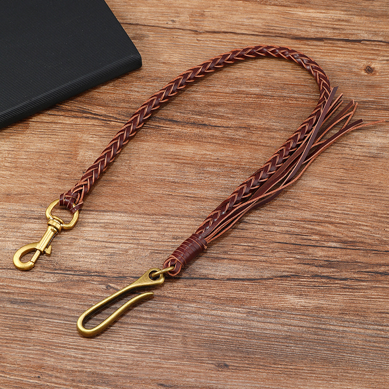 빈티지 가죽 태슬 청바지 체인 손으로 짠 허리 체인 힙 - Men Accessories Pk 리뷰 및 가격