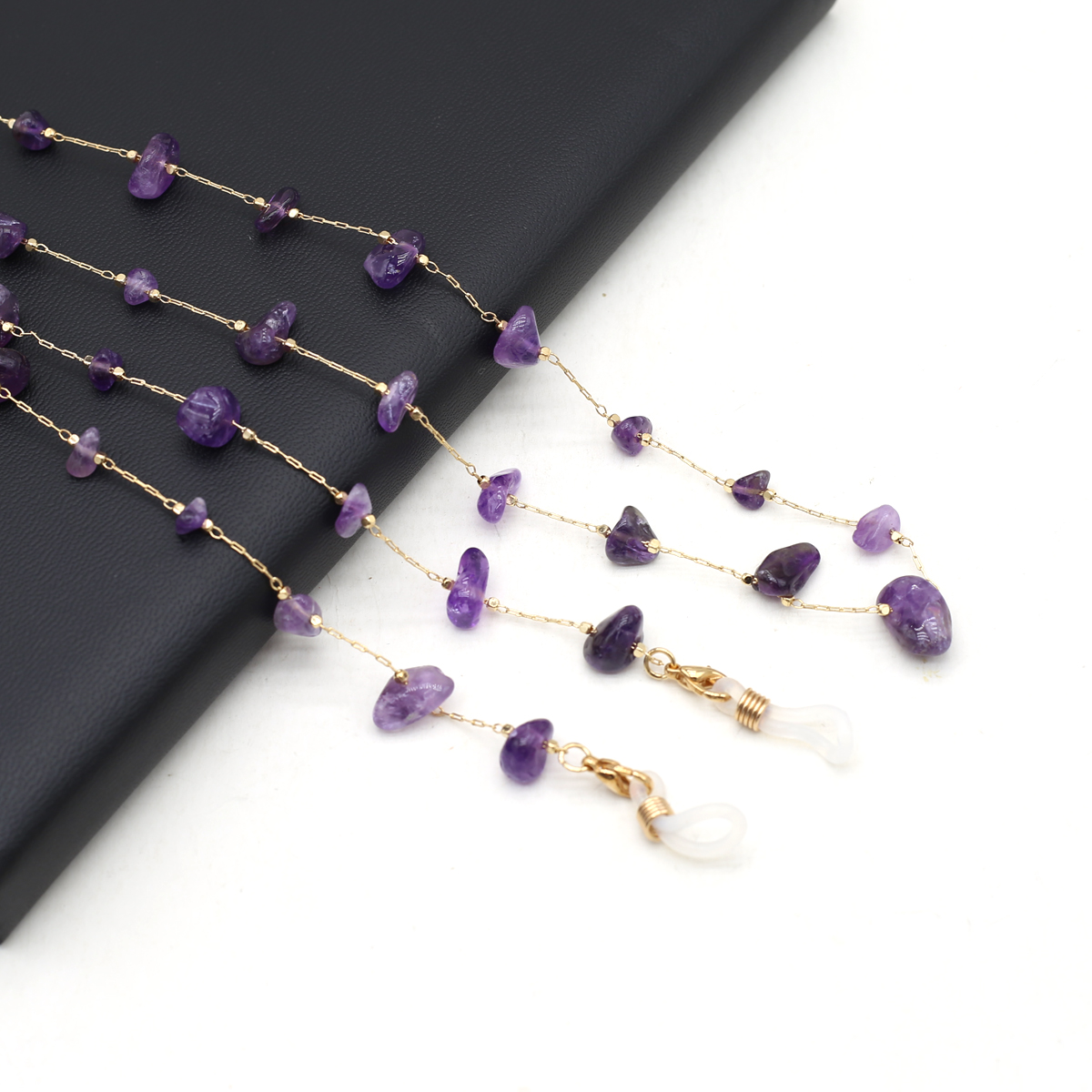 천연 자수정 스톤 페르시 트렌디 안경 체인, 파티 선물 - Men Accessories Chain 리뷰 및 가격