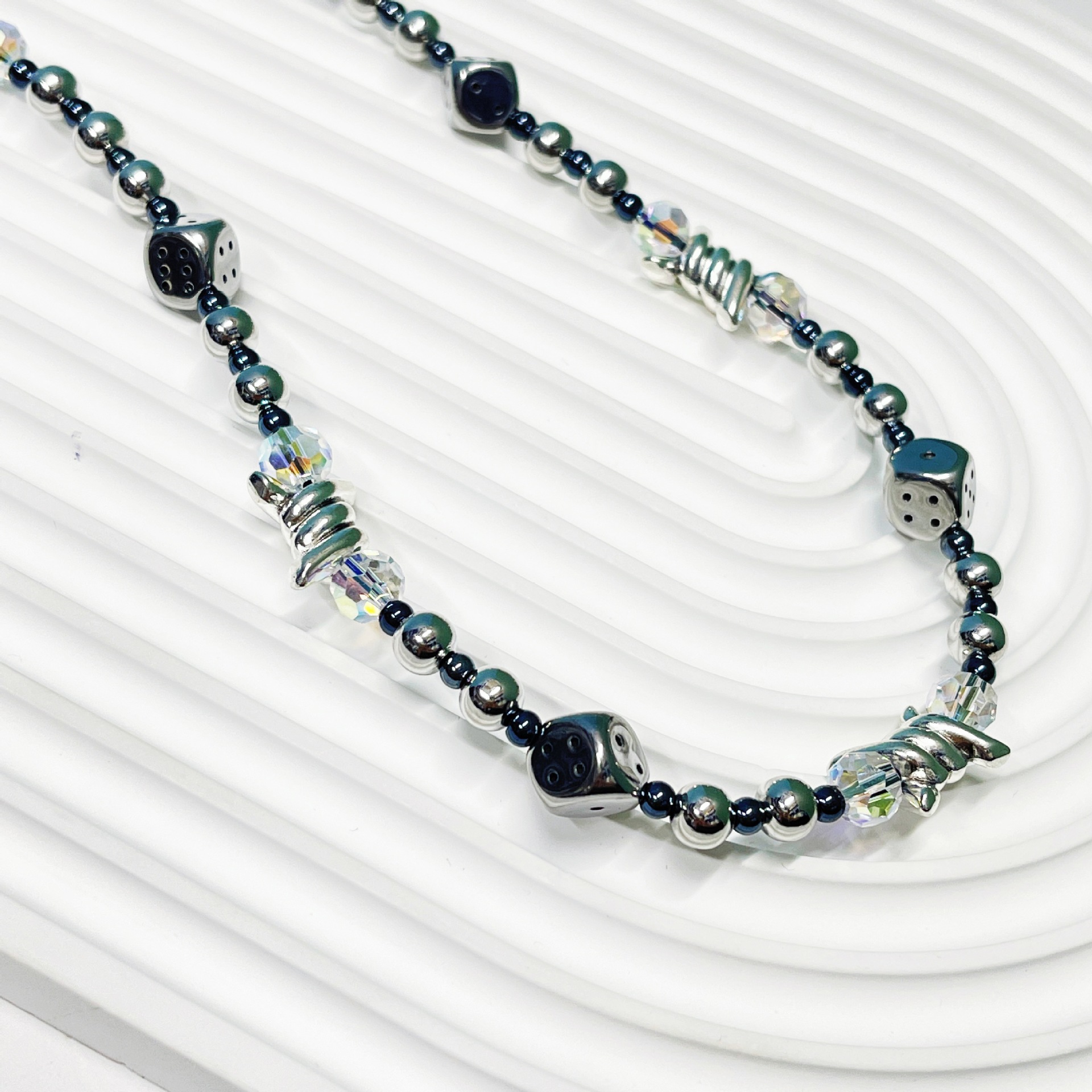 HERLOOK 쿨 펑크 다이스 메탈 비즈 백 체인 참  - Men Accessories Chain 리뷰 및 가격