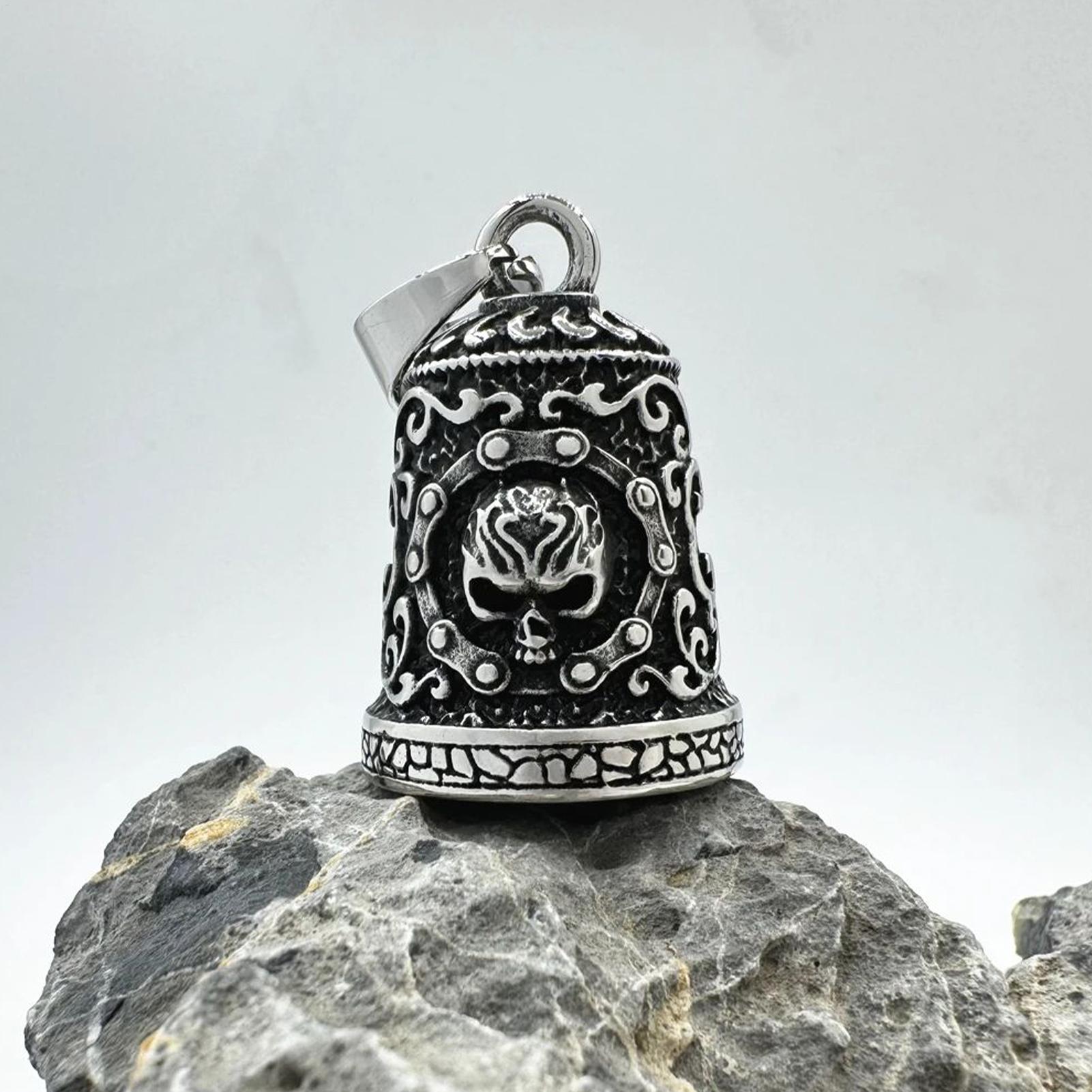 스컬 벨 참 장식품, 남성용 오토바이 벨 장식, 라이더 - Men Accessories Chain 리뷰 및 가격