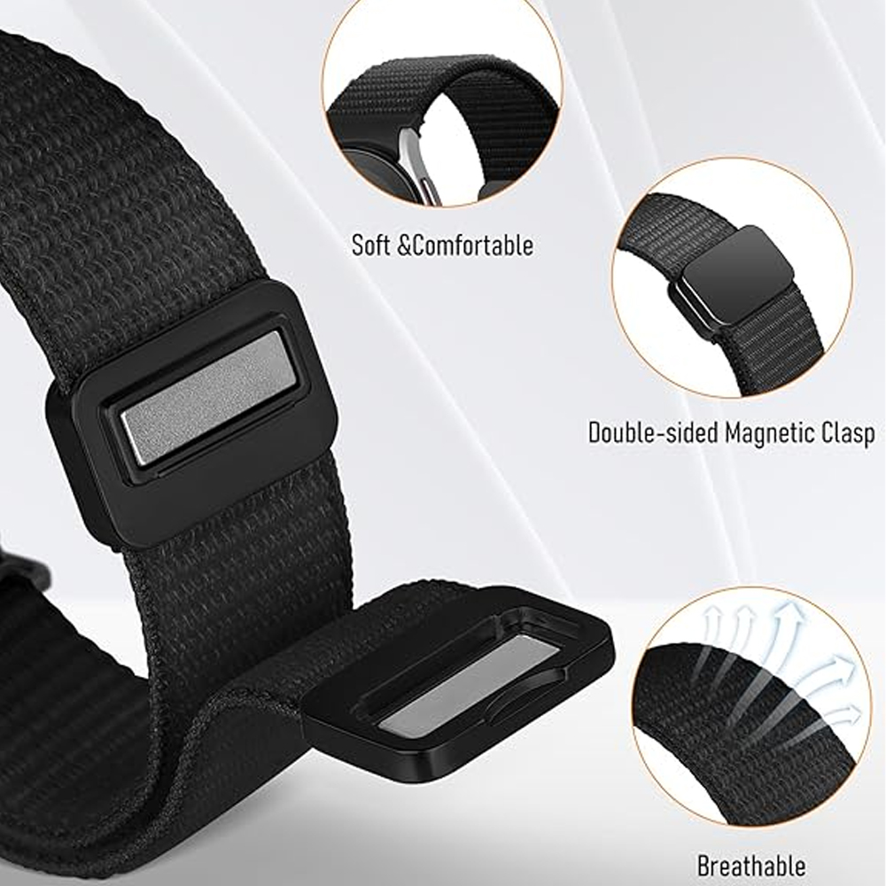 삼성 갤럭시 워치 밴드, 갭 없음, 마그네틱 나일론 팔 - Men Accessories Website 리뷰 및 가격