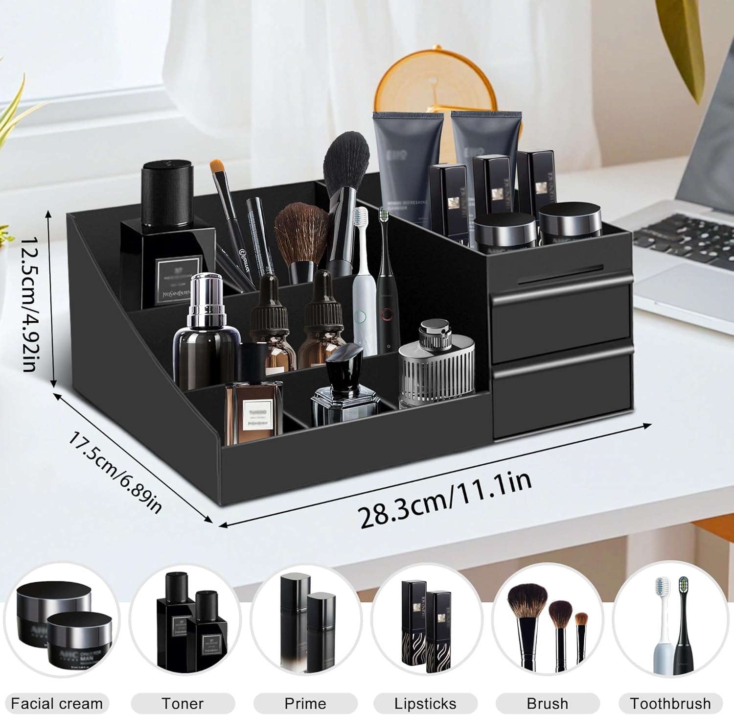 빈티지 플라스틱 욕실 정리함 남성용 향수 보관 트레이  - Men'S Accessories Organizer Tray 리뷰 및 가격