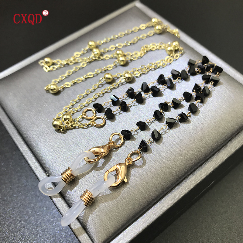 다채로운 삼각형 유리 구슬 마스크 선글라스 체인 안경  - Men Accessories Chain 리뷰 및 가격