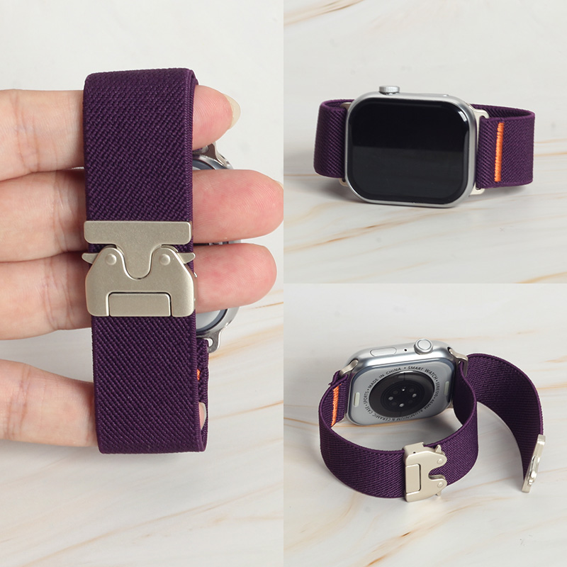 패션 오렌지 스티칭 탄성 나일론 스트랩 애플워치 시리즈 - Men Accessories Website 리뷰 및 가격