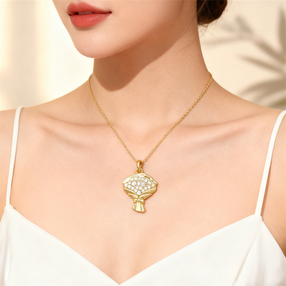 3개 세트 펜던트 황동 지르콘 꽃다발 해바라기 참 장식 - Men Accessories Bouquet 리뷰 및 가격
