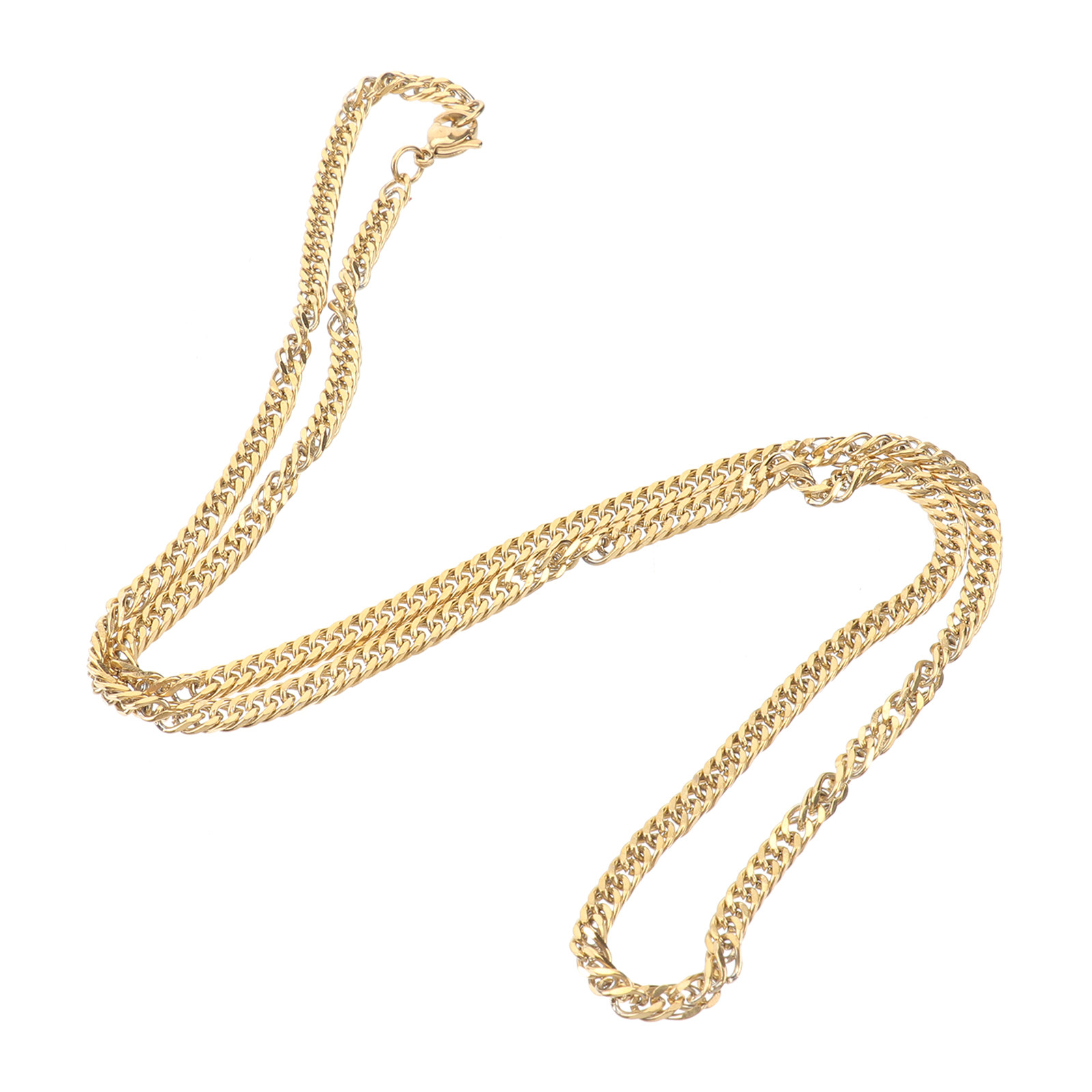 1Pcs 골든 더블 버클 체인 패션 체인 힙합 액세서리 - Men Accessories Chain 리뷰 및 가격