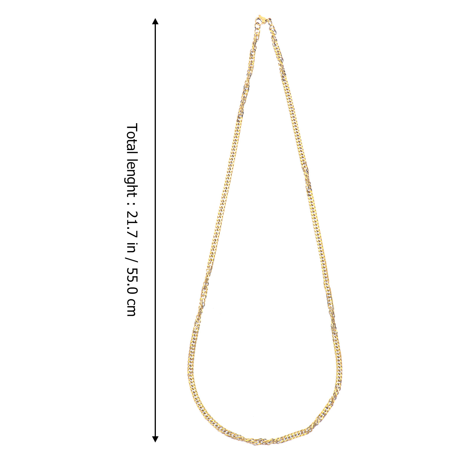 1Pcs 골든 더블 버클 체인 패션 체인 힙합 액세서리 - Men Accessories Chain 리뷰 및 가격