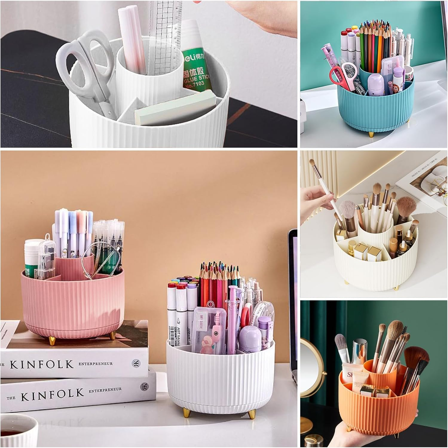360 °   회전 메이크업 도구 보관 상자 데스크탑  - Men'S Accessories Drawer Organizer 리뷰 및 가격