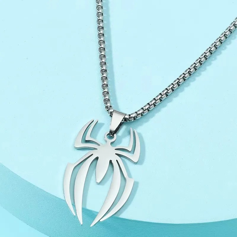 고딕 스파이더 모양 목걸이 스테인레스 스틸 펜던트 초커 - Men Accessories Chain 리뷰 및 가격