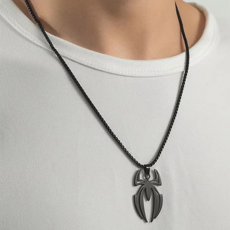 고딕 스파이더 모양 목걸이 스테인레스 스틸 펜던트 초커 - Men Accessories Chain 리뷰 및 가격