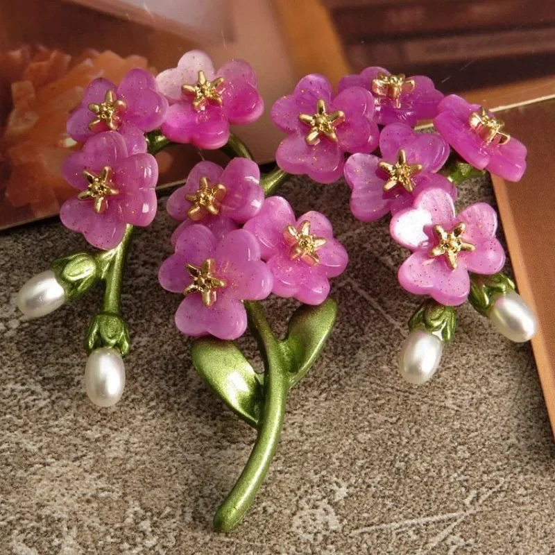 클래식 레트로 모조 진주 부케 브로치, 빈티지 아크릴  - Men Accessories Bouquet 리뷰 및 가격