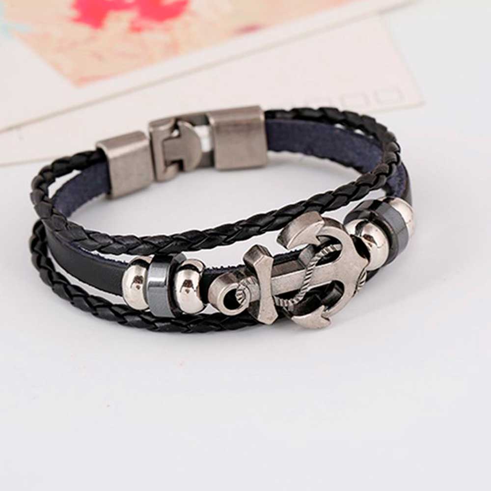 남성 및 여성용 멀티 레이어 빈티지 가죽 로프 팔찌,  - Men Accessories Pk 리뷰 및 가격